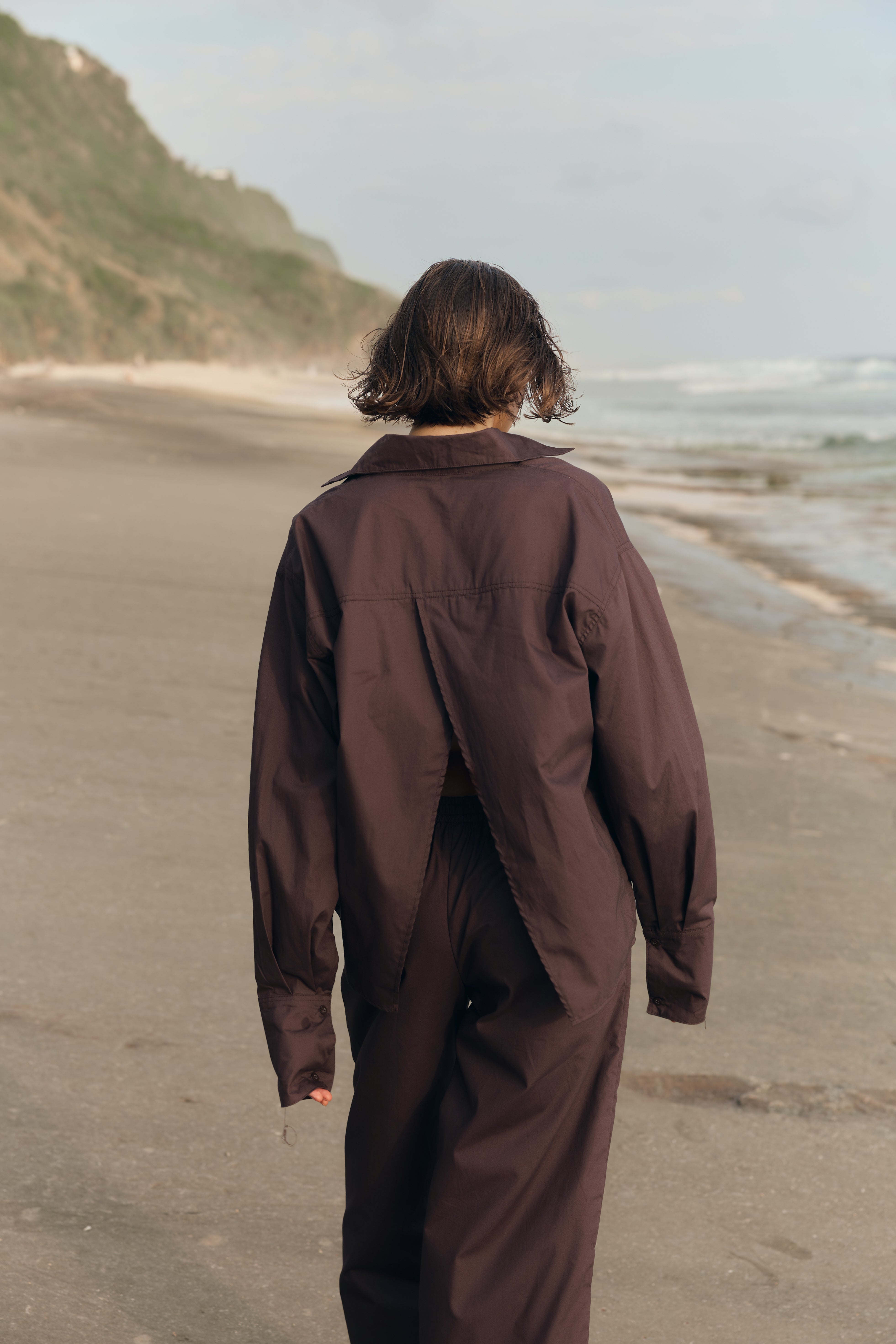 Demure Cotton Shirt Brown