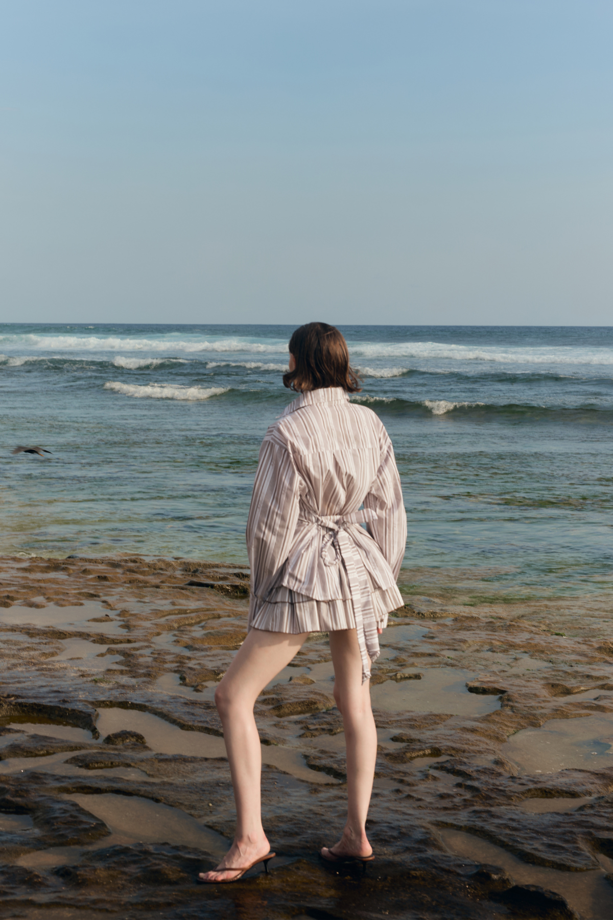 Bambina Cotton Skirt brown stripe