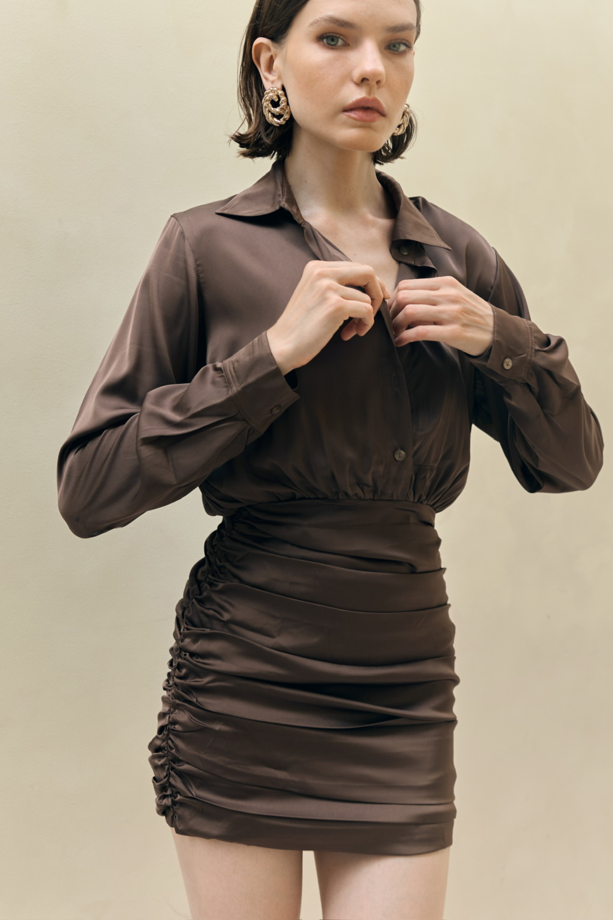 The Belle Dress Brown