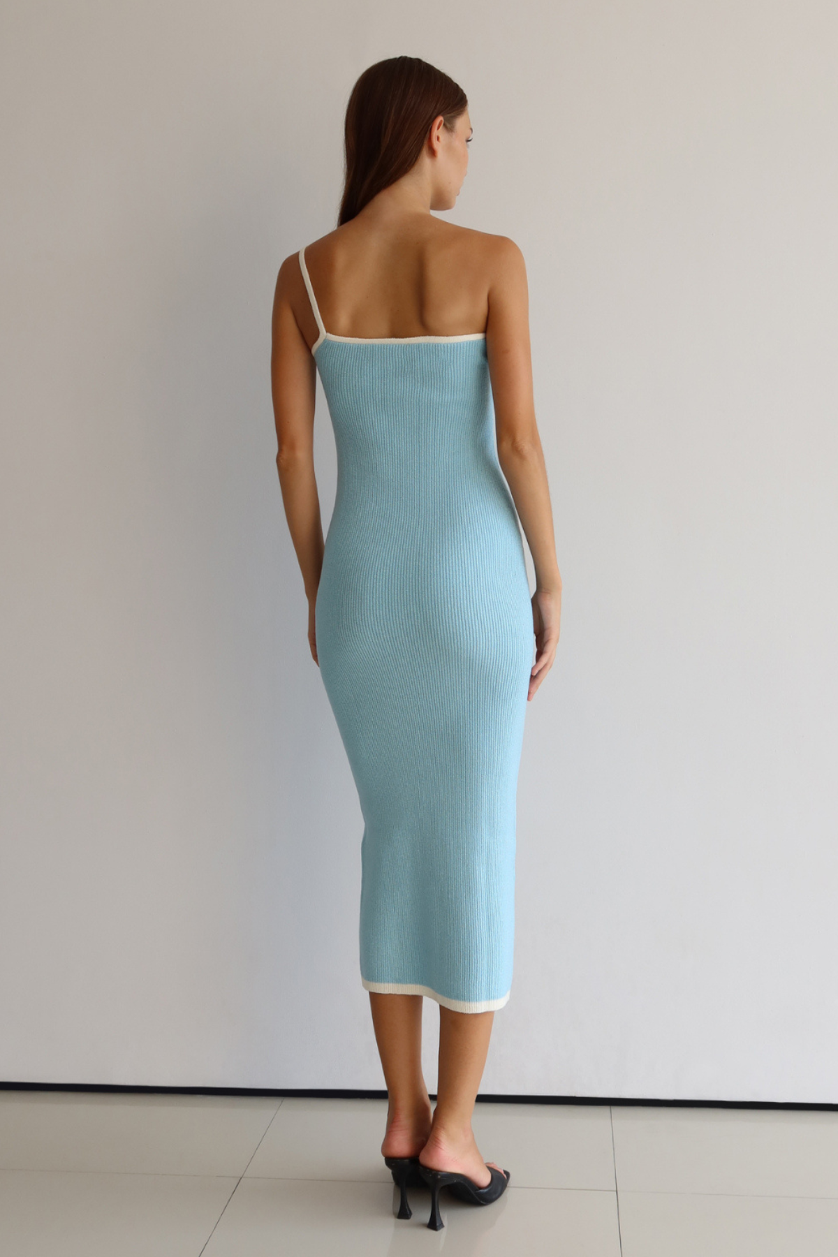 M. One Shoulder Dress Baby Blue