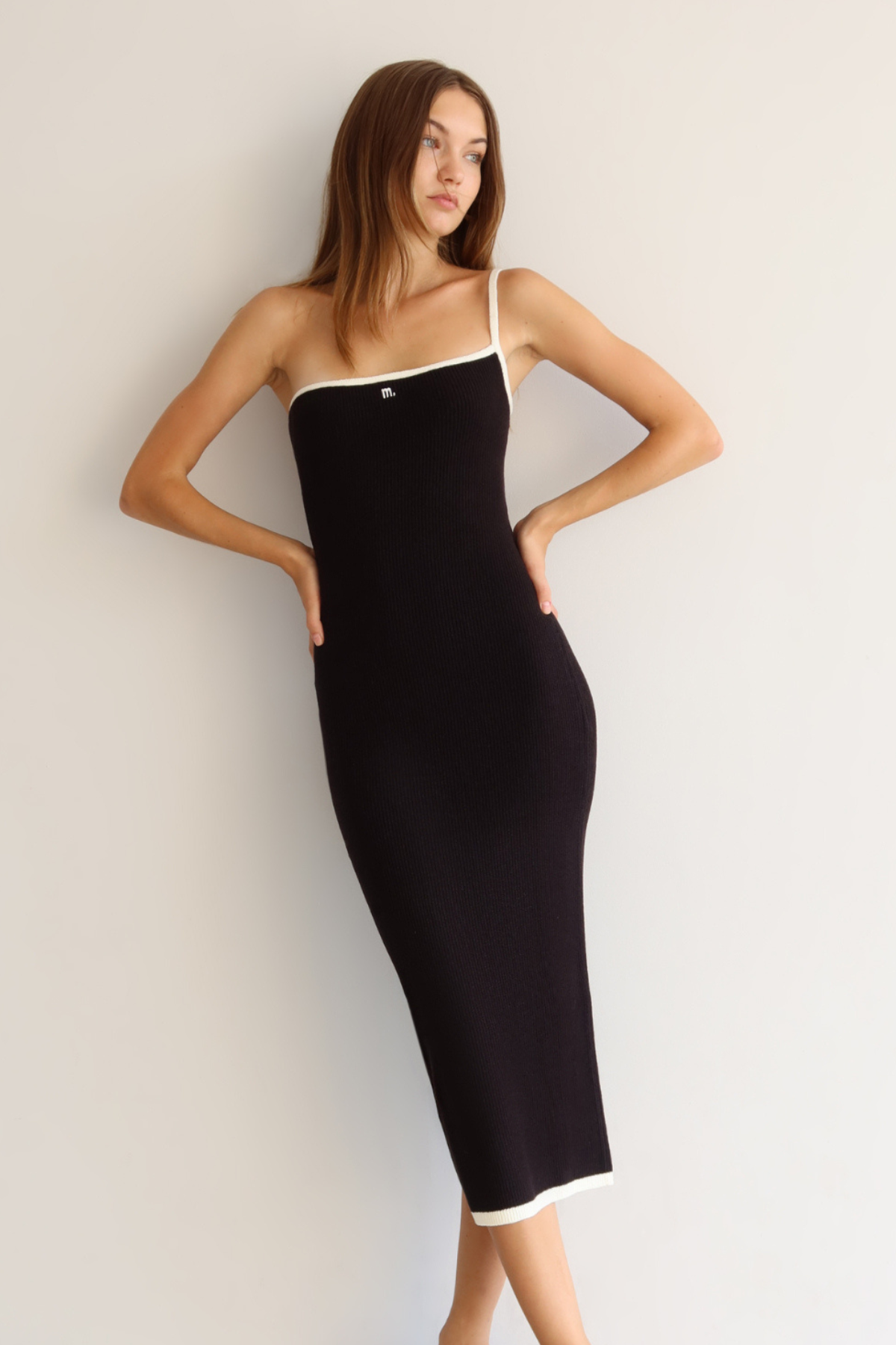 M. One Shoulder Dress Black