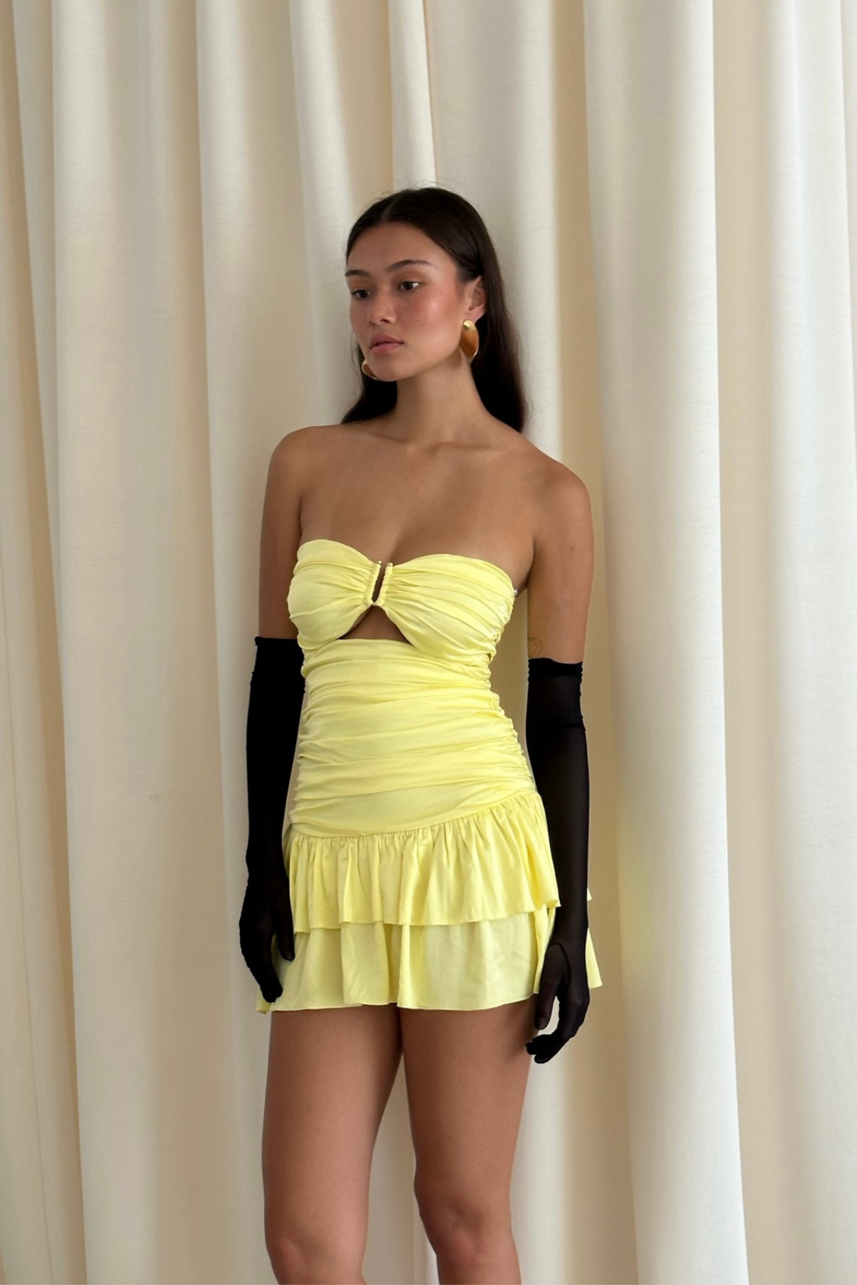 Kaia Mini Dress Citron Yellow