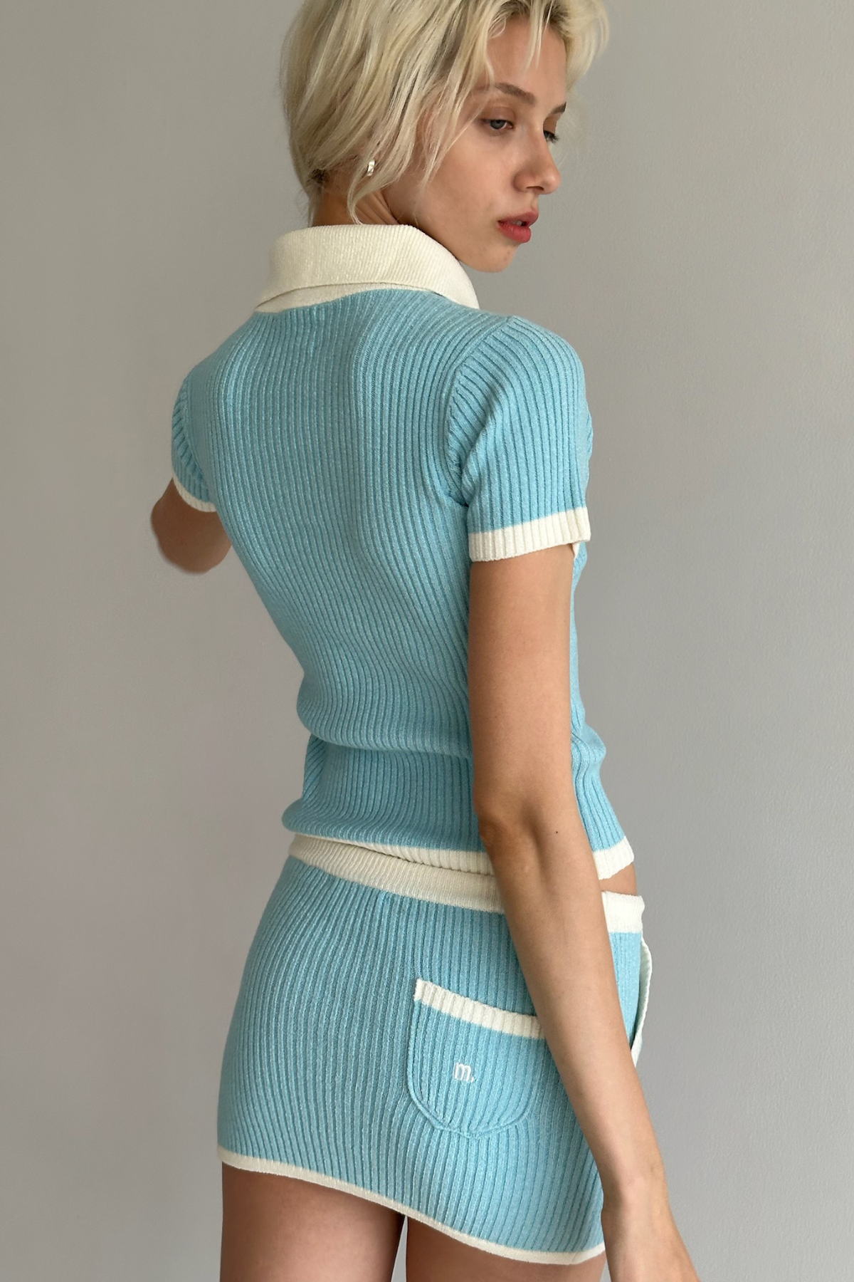M. Polo Top Baby Blue