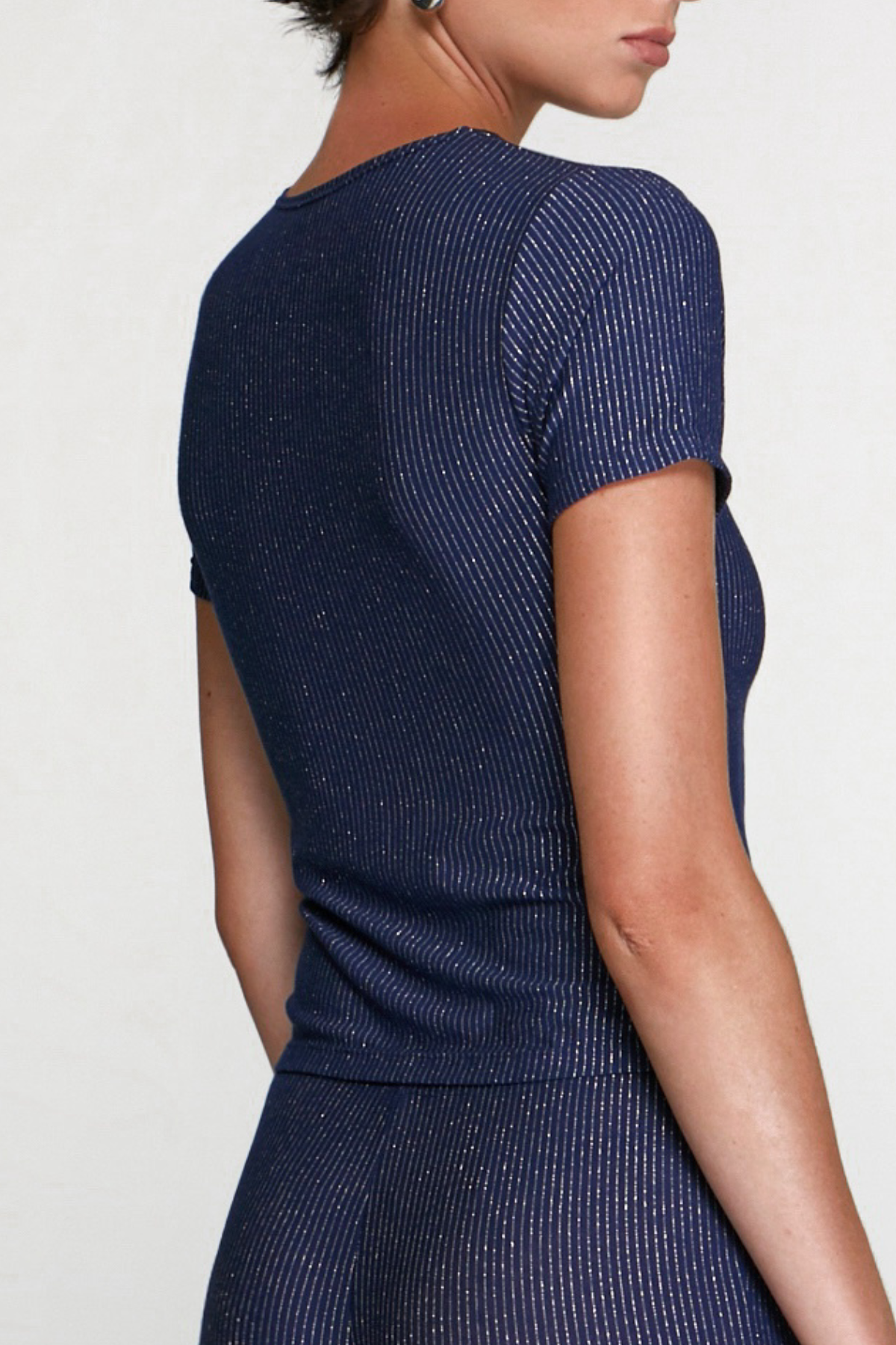 Capri buttoned top Navy