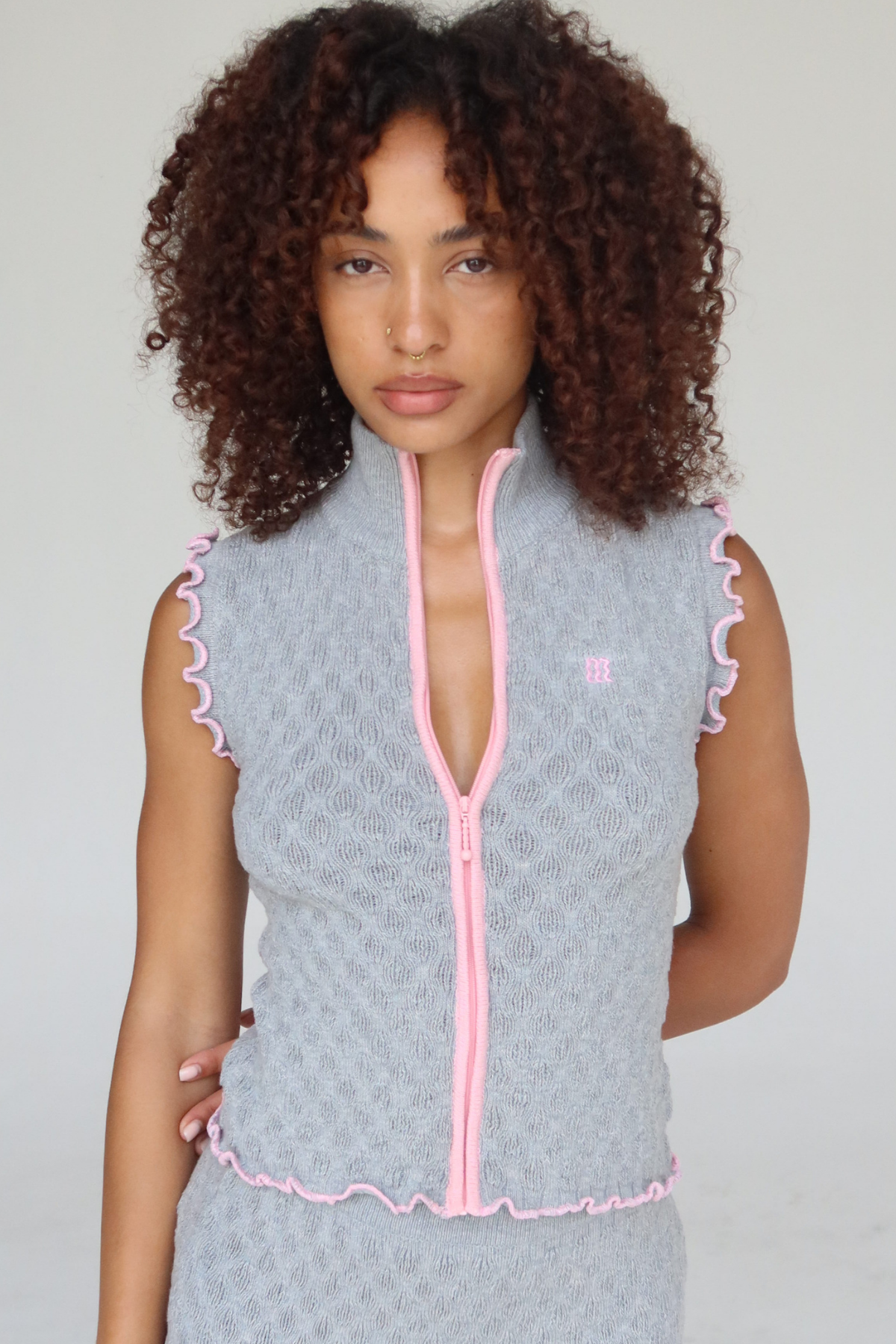 Magnolia Knit Zip Top