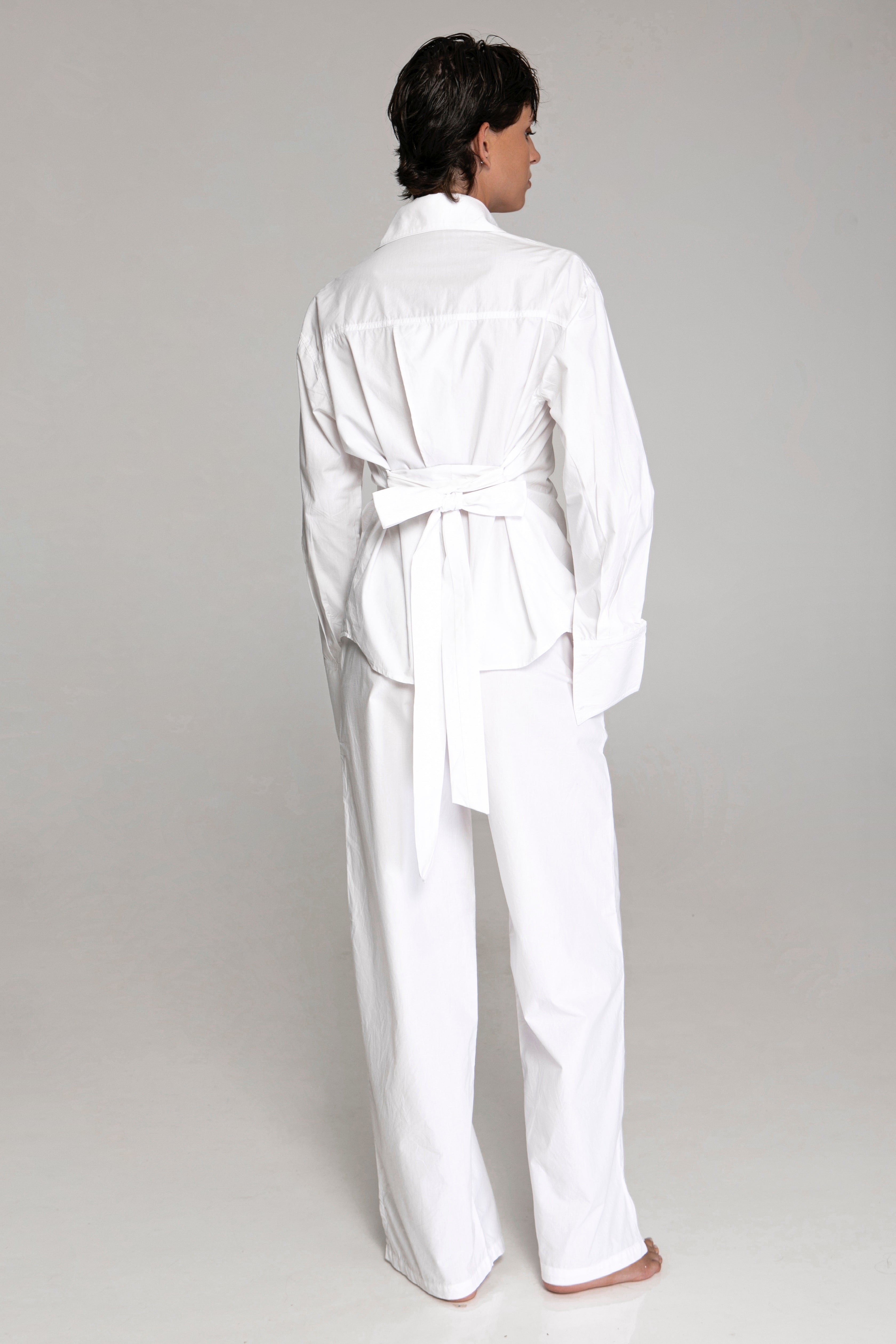 Demure Cotton Pants White