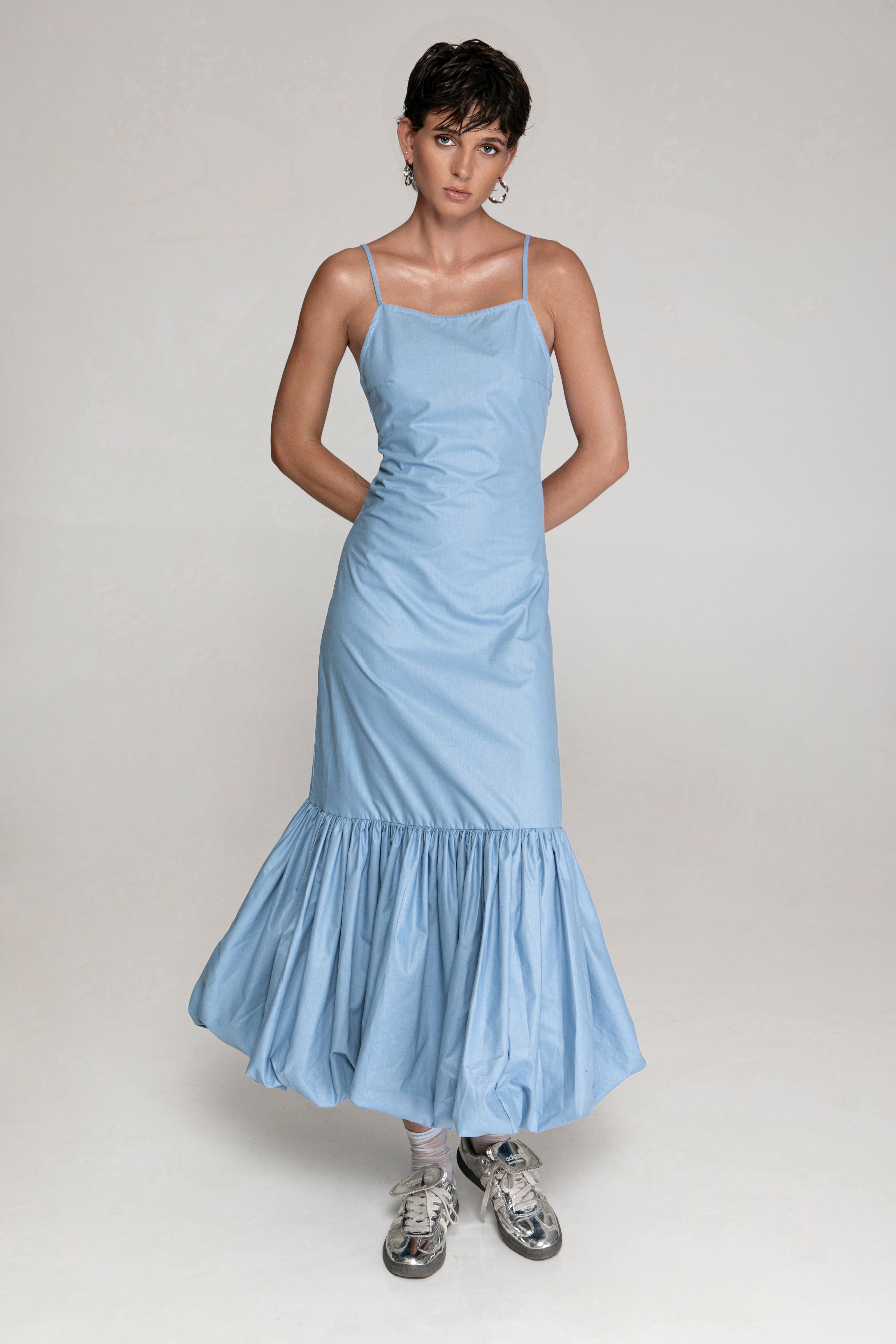 The Poppy Flower Dress Blue