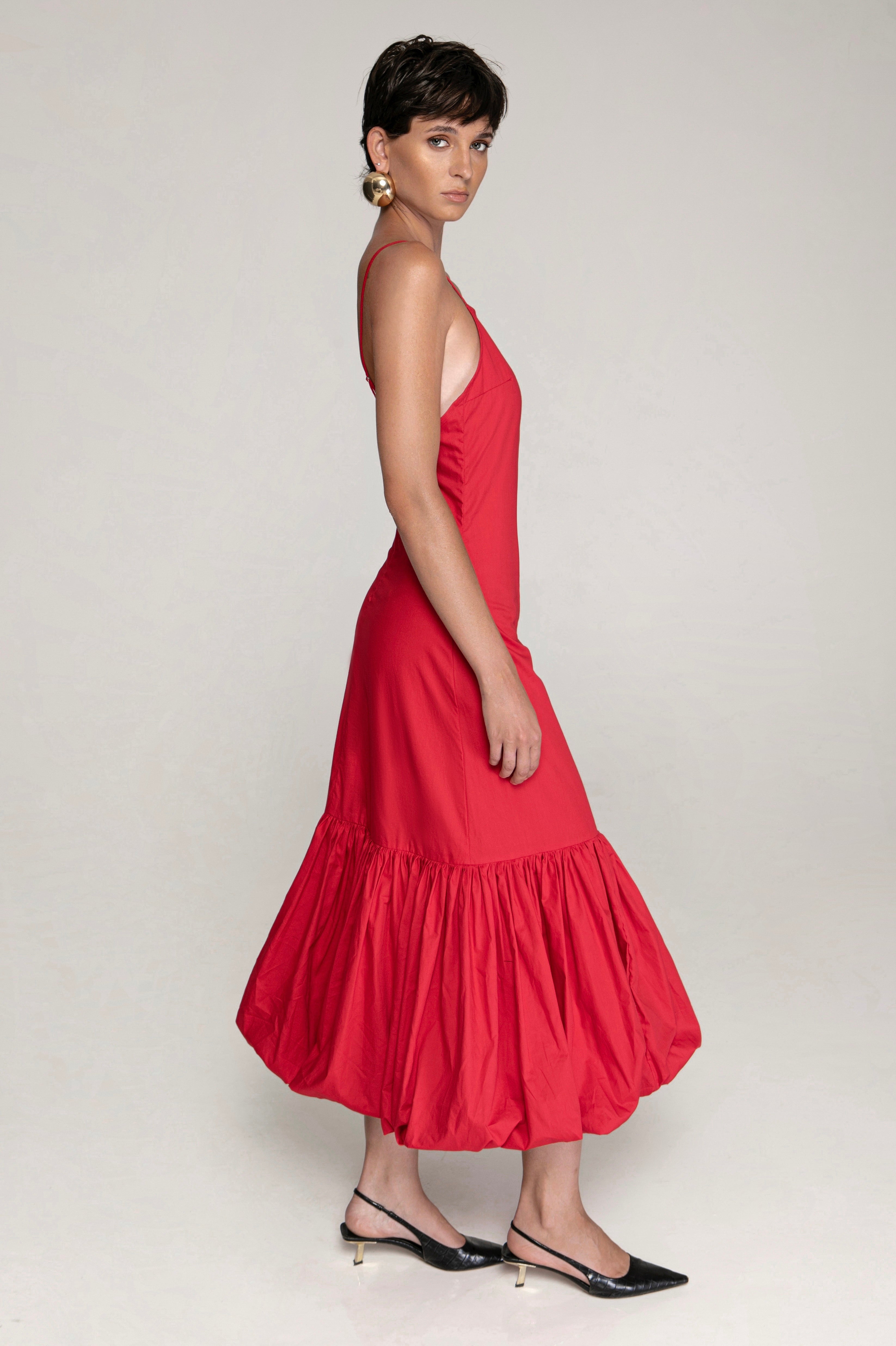The Poppy Flower Dress Red