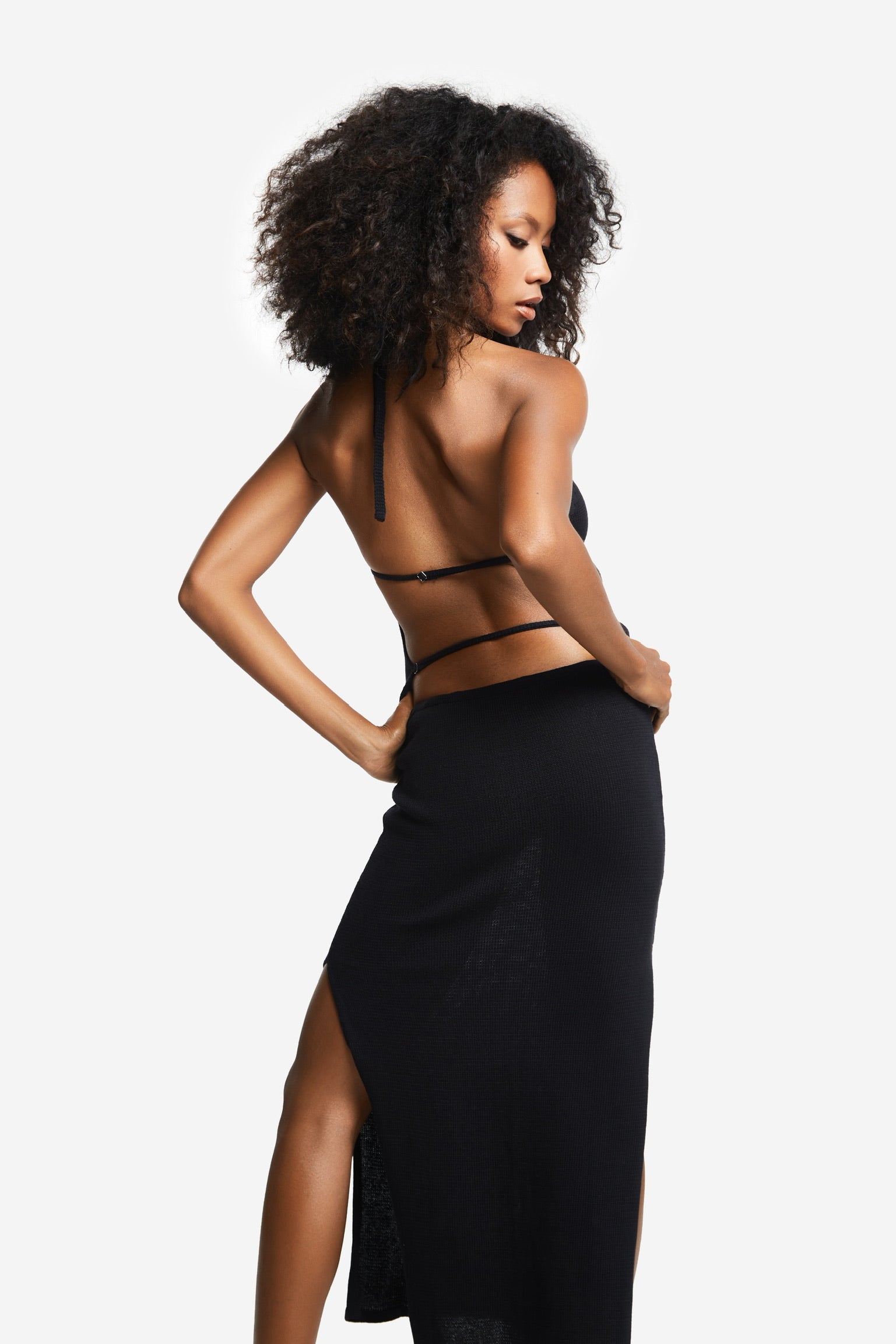 Isla Cotton Dress Black