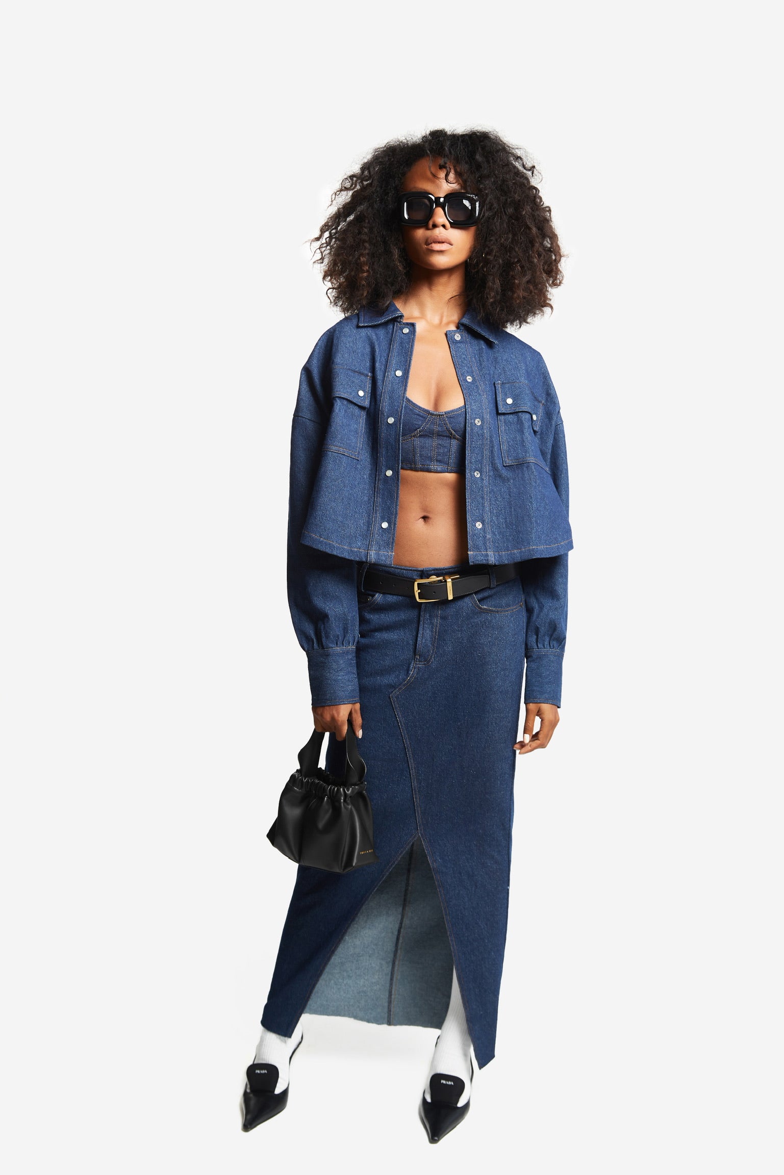 Oversized Denim Jacket Blue