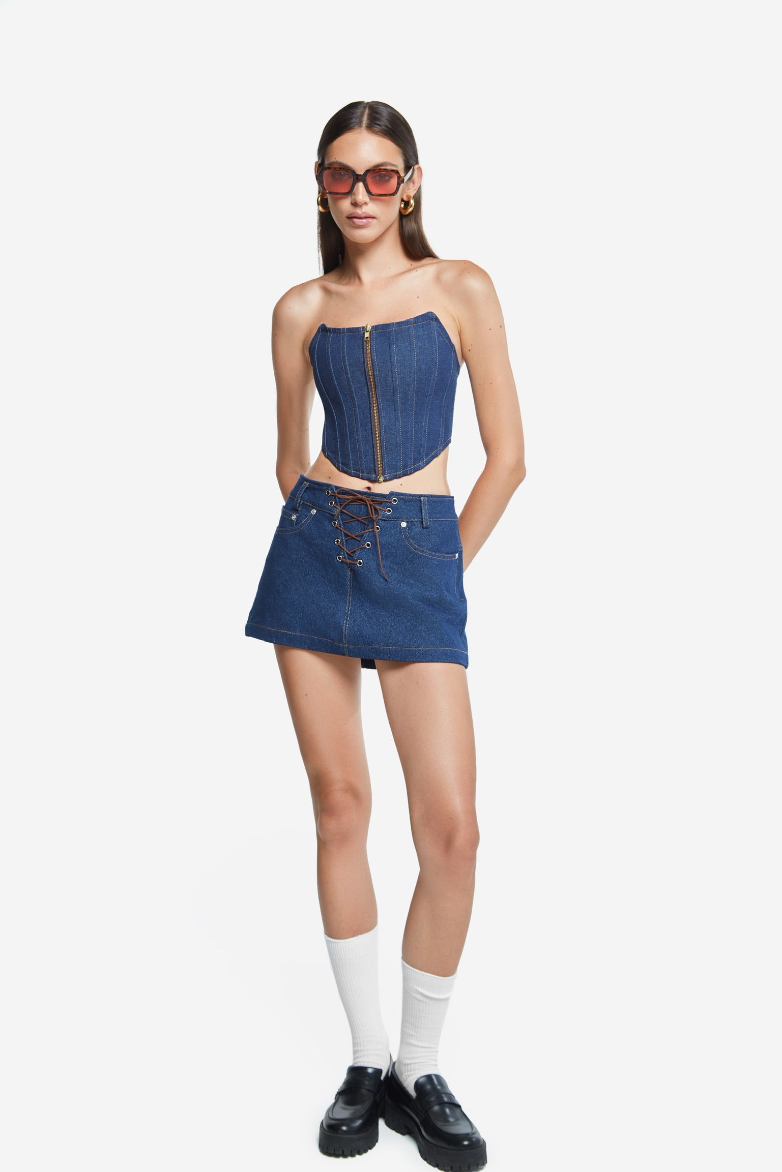 Mini Denim Skirt Blue