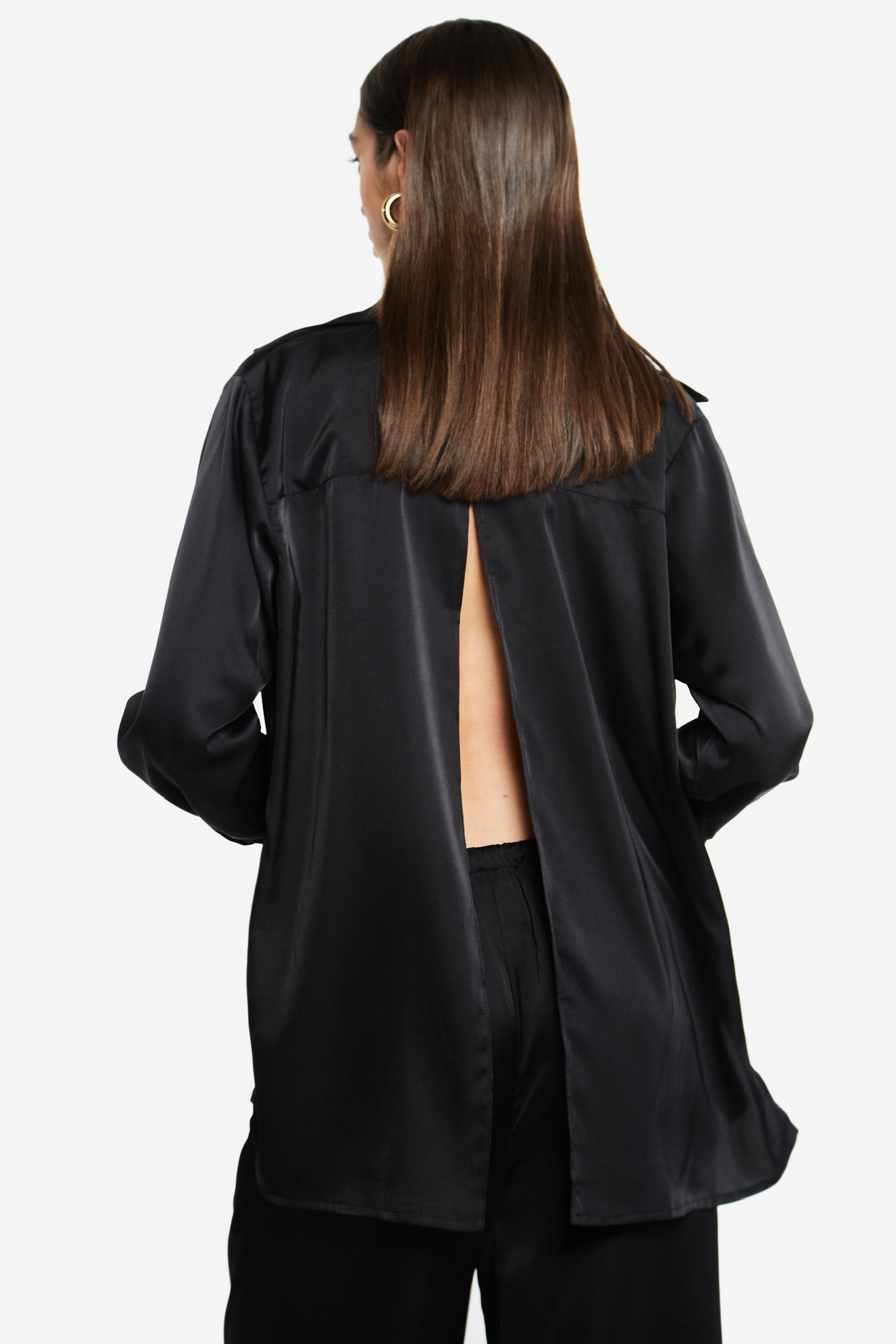 Bella Silky Shirt Black