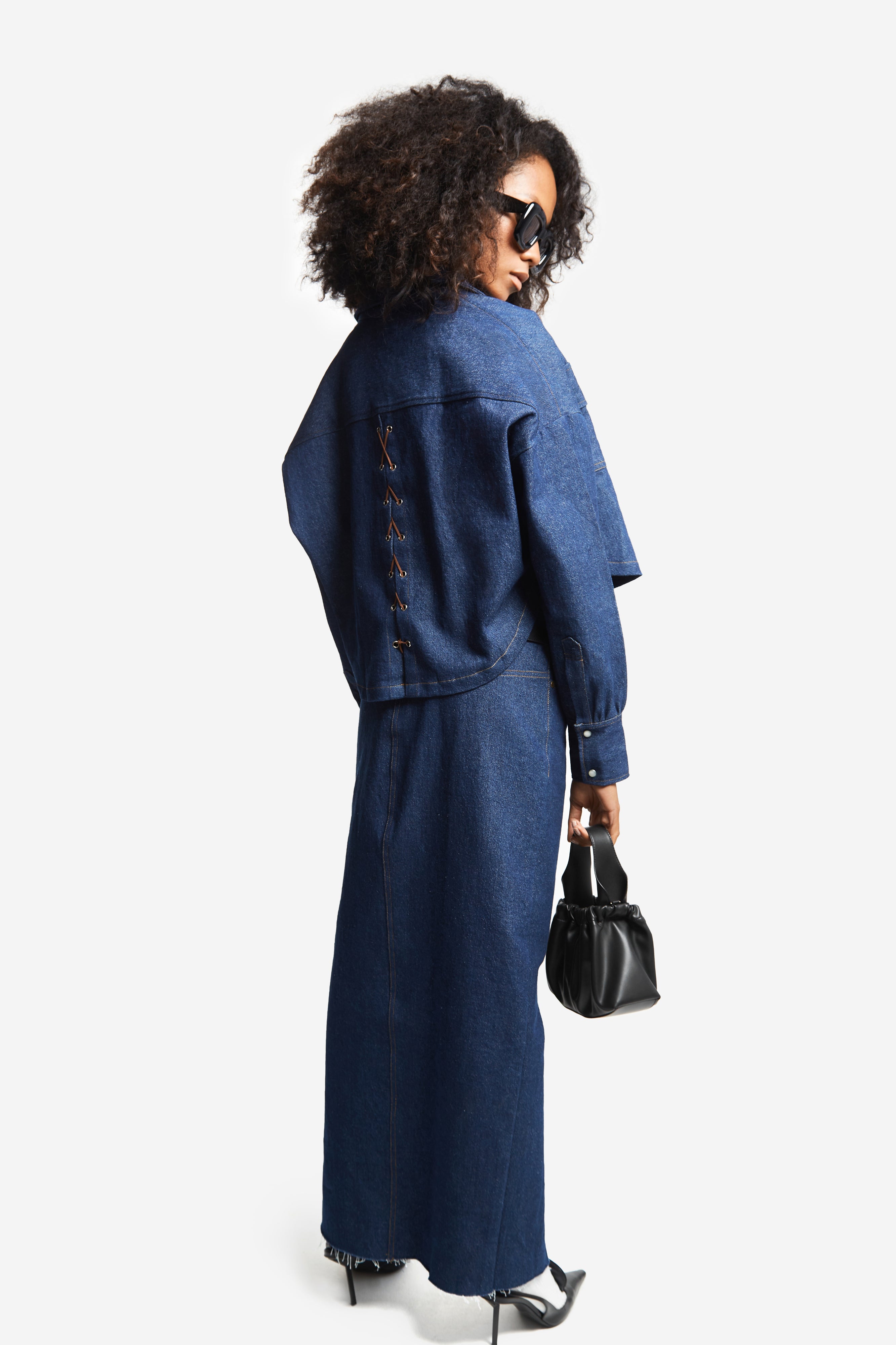 Oversized Denim Jacket Blue