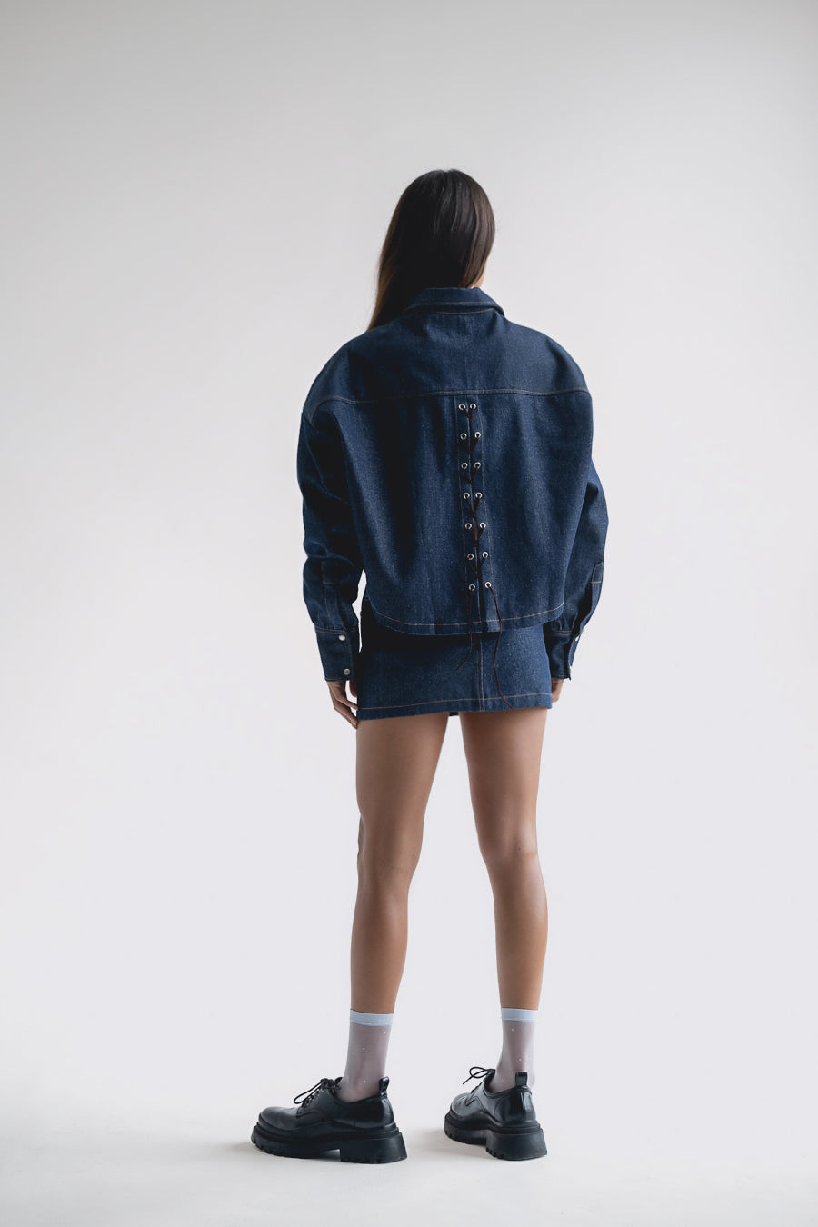 Oversized Denim Jacket Blue