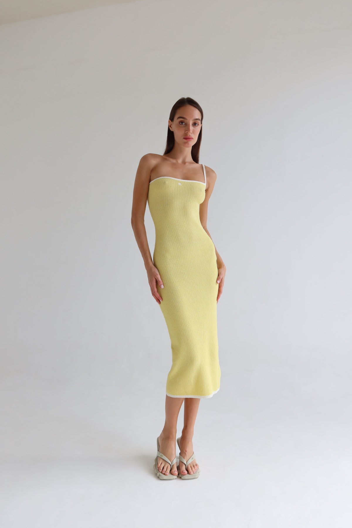 M. One Shoulder Dress Yellow