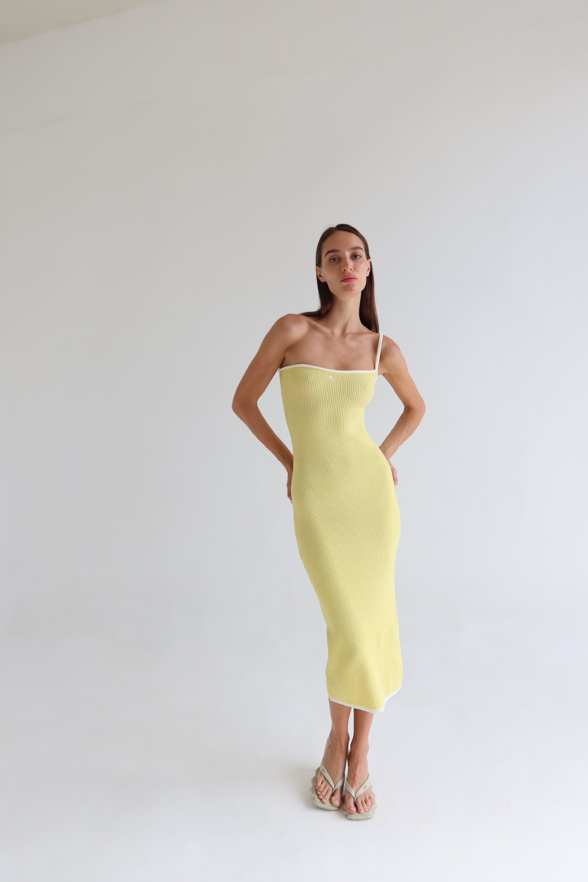 M. One Shoulder Dress Yellow