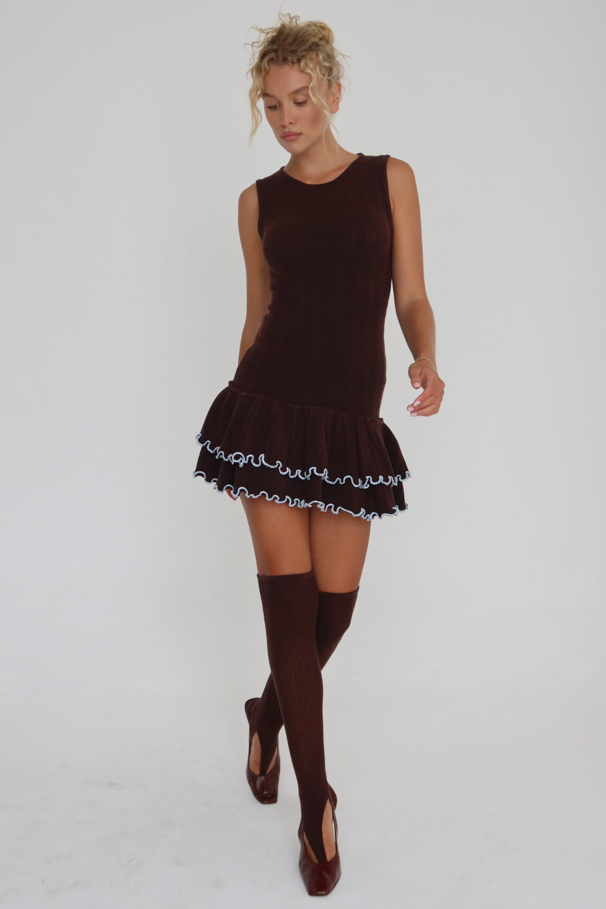Marigold Knit Mini Dress