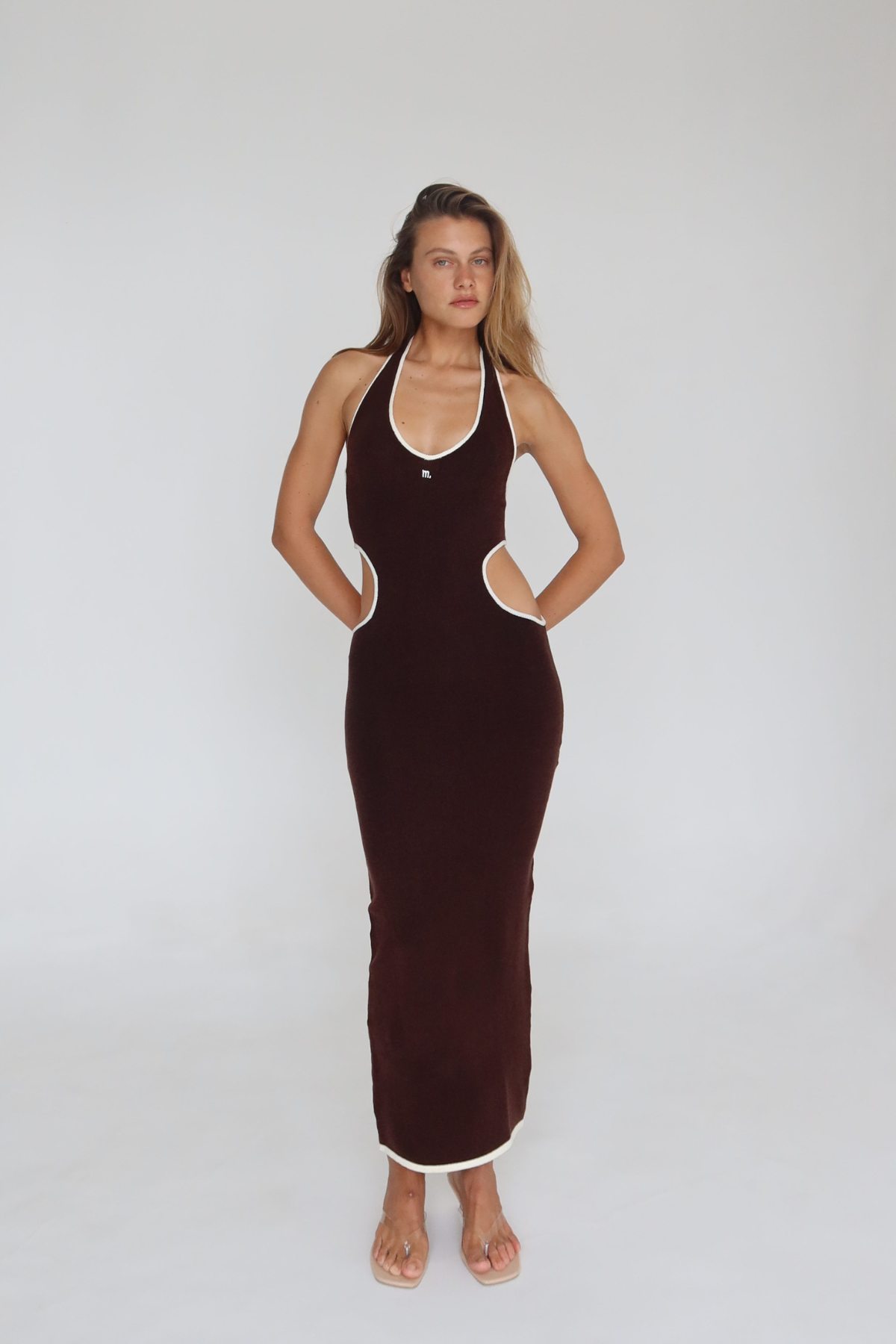 M. Cut Out Dress Chocolate