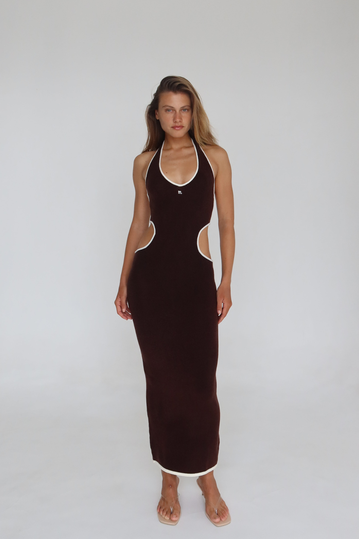 M. Cut Out Dress Chocolate