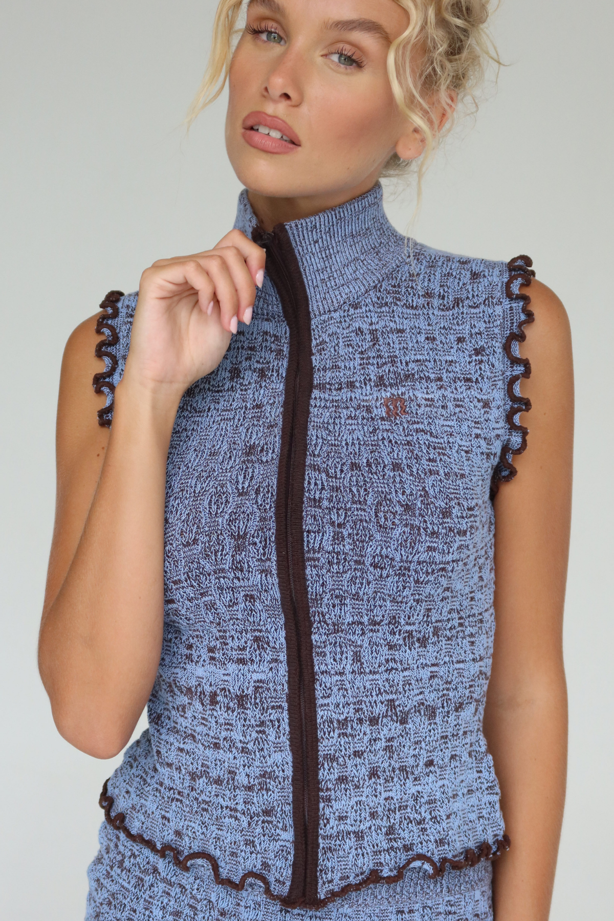 Magnolia Knit Zip Top