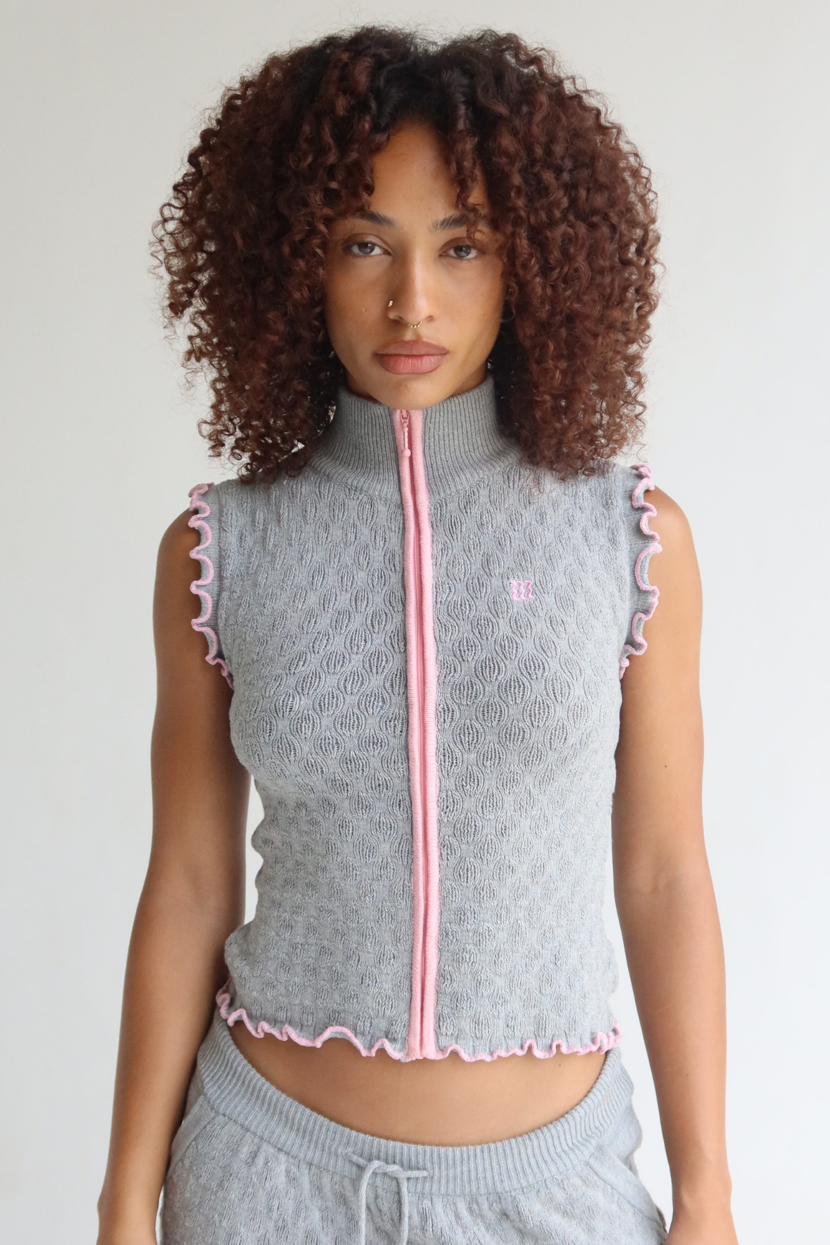 Magnolia Knit Zip Top