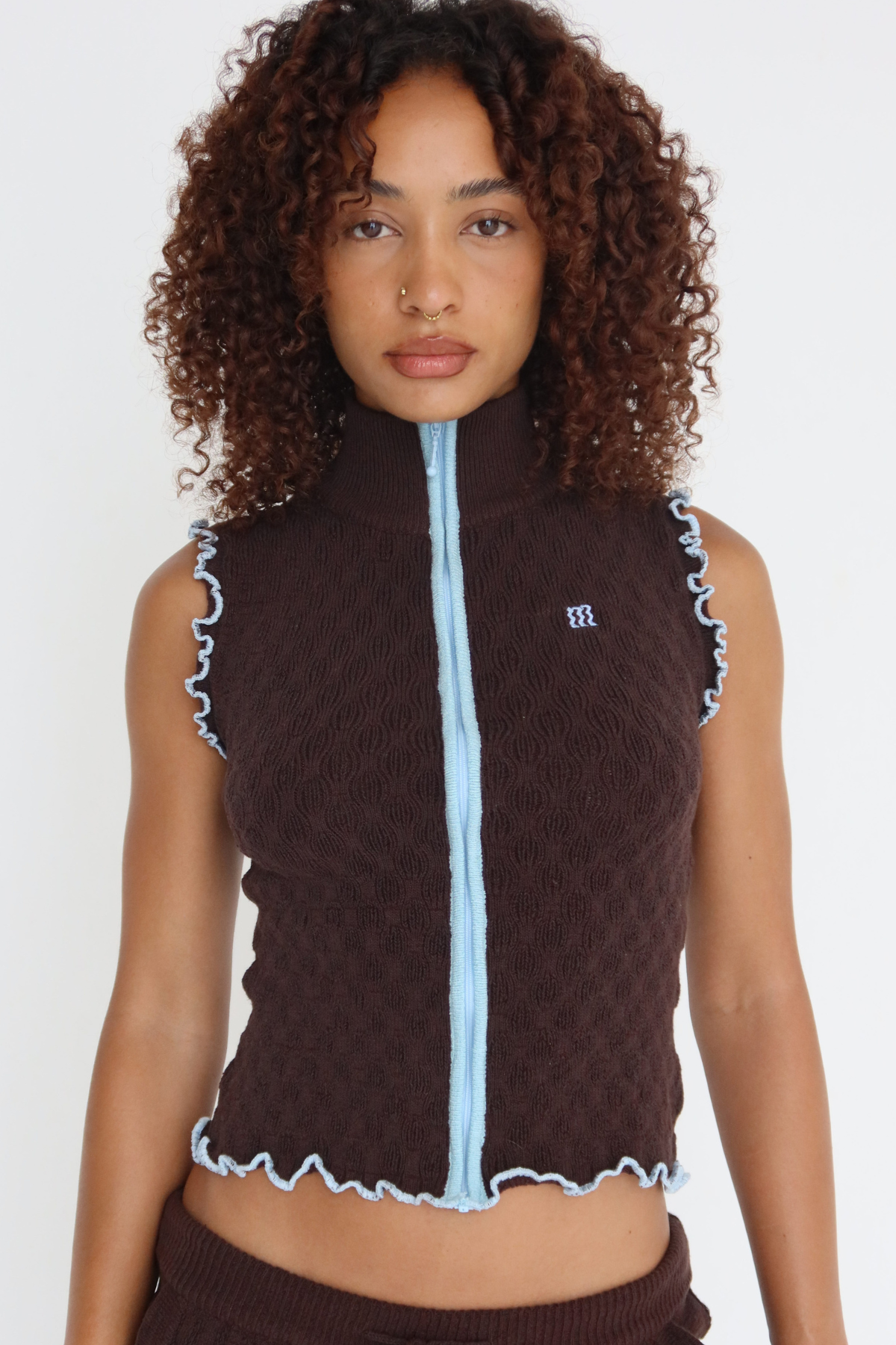 Magnolia Knit Zip Top