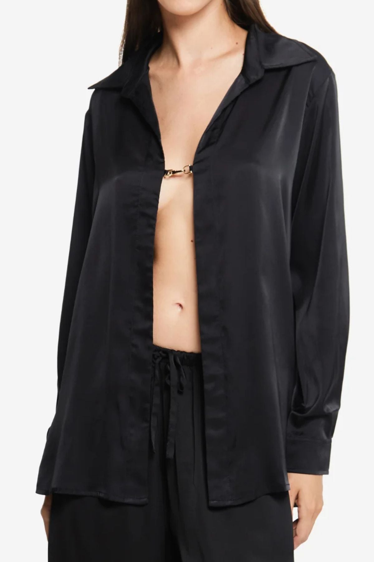 Bella Silky Shirt Black